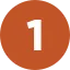 Round circle with the number 1 in white text on a solid background.