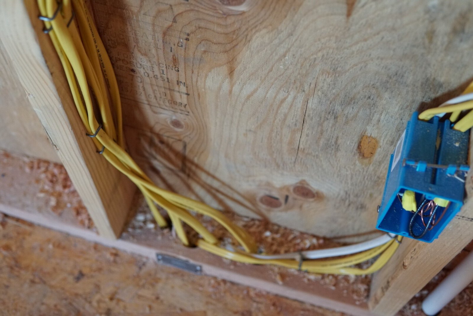 Electrical rewiring work by LA Pro Electrical for a residential property.