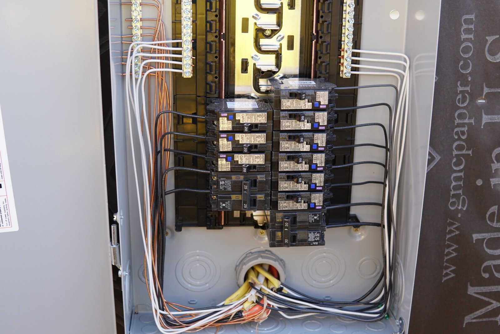 Electrical panel installed by LA Pro Electrical in Los Angeles, CA.