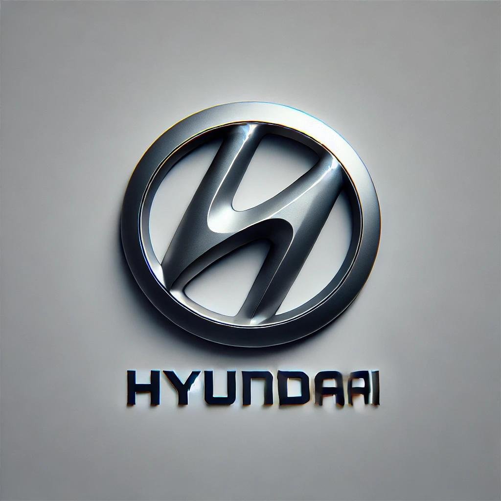 The Hyundai logo featuring a sleek and modern 'H' design enclosed in an oval shape on a white background.